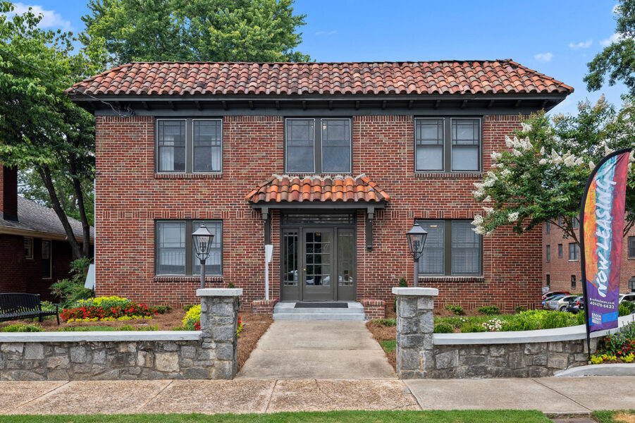 large brick apartment building