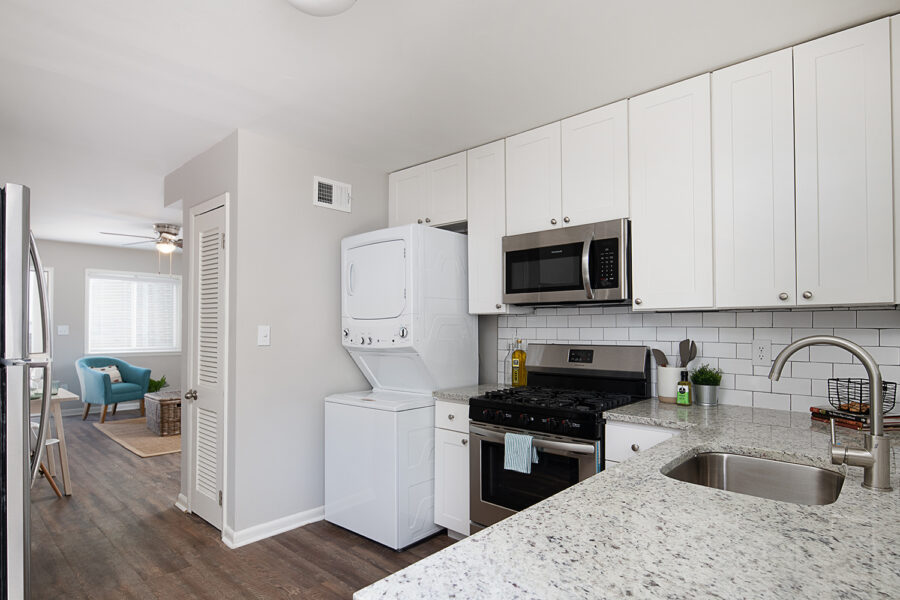 open kitchen and living room