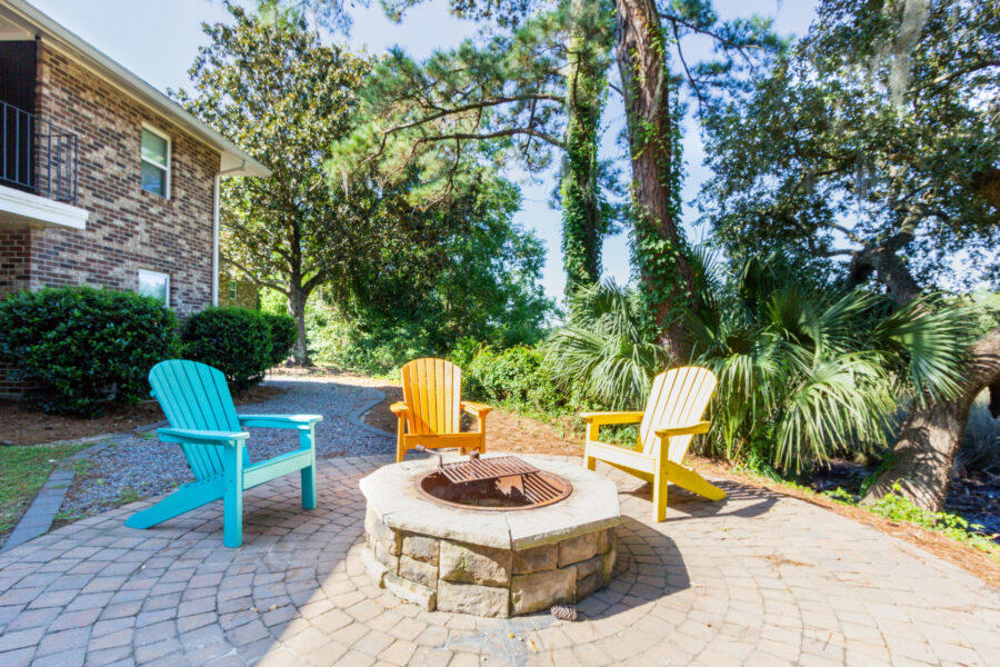 patio with fire pit